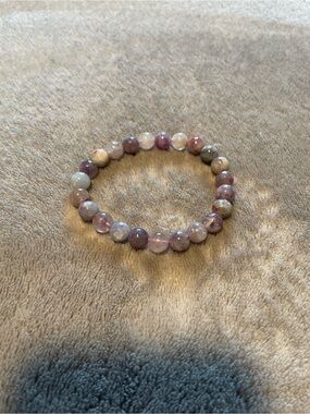 Amethyst Beaded Stretch Bracelet
